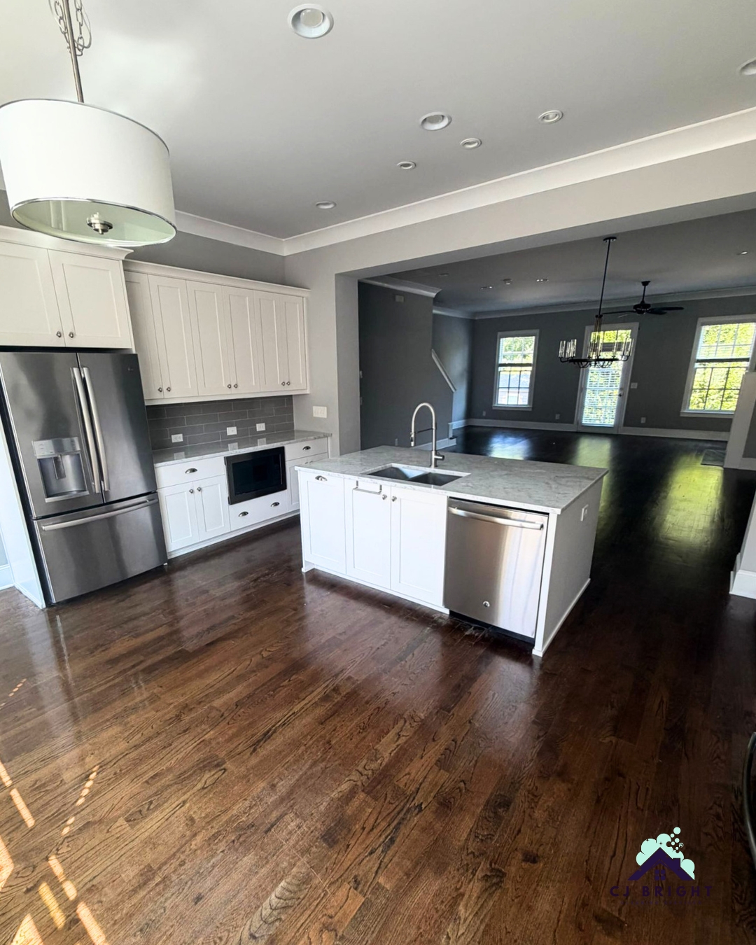 Kitchen cleaned by CJ Bright Cleaning Service